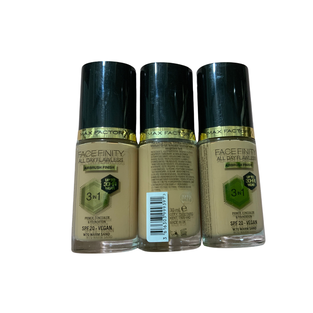 Max Factor Facefinity 3-in-1 All Day Flawless Liquid Foundation, SPF 20-70 0.44 oz