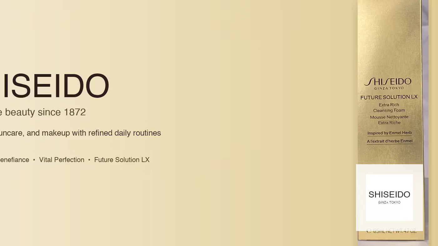 Shiseido brand collection banner