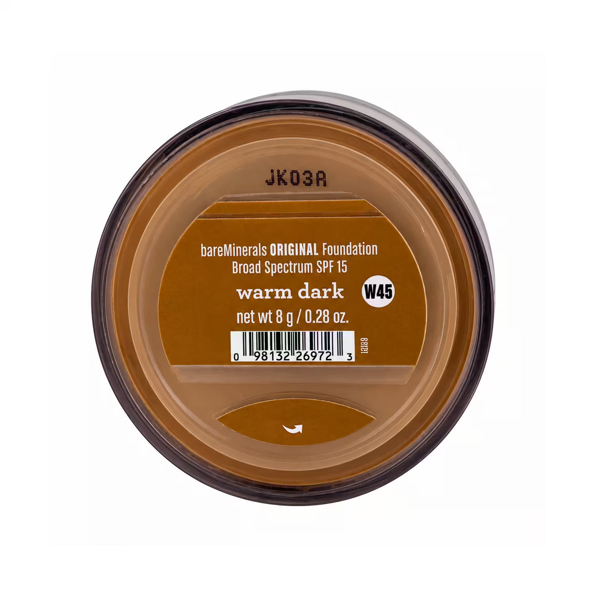 bareMinerals Original Loose Powder Foundation SPF 15 - Warm Dark W45 - UPC 098132269723