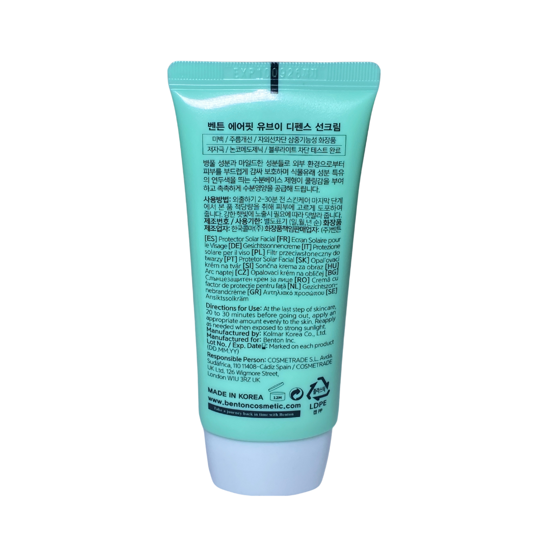 Benton Air Fit UV Defense Sun Cream SPF50 50ml