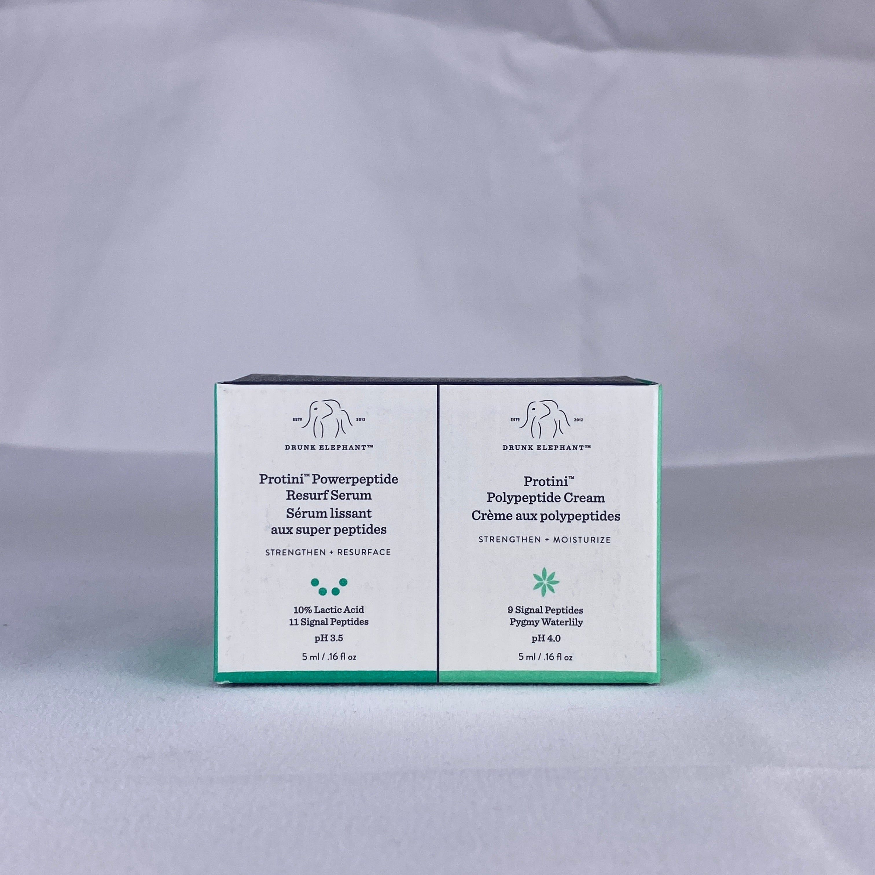 Drunk Elephant Duo Protini Serum and Moisturizer (P.S .16oz + P.C .16oz)