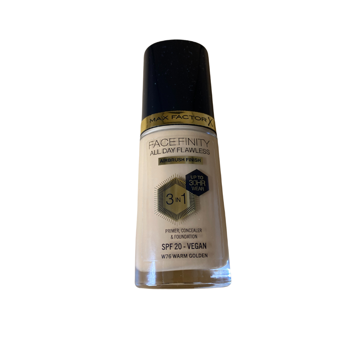 Max Factor Facefinity 3-in-1 Liquid Foundation SPF 20-76 Warm Golden 1 oz