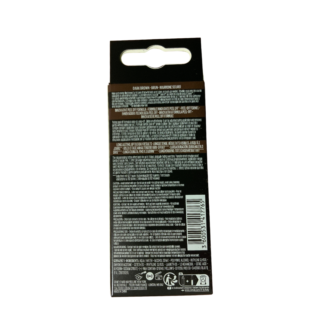 Maybelline New York Brow Tattoo Longlasting Tint, Dark Brown, 0.15 oz,1 Count