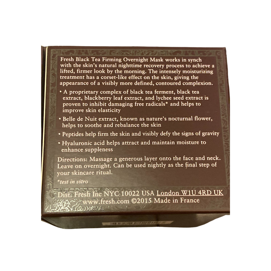 Fresh Black Tea Firming Overnight Mask 3.3 Oz